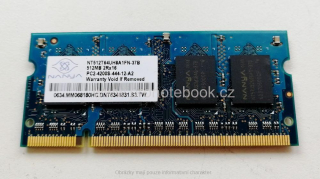 Nanya PC2-4200 512 MB SO-DIMM 533 MHz 1.8V CL4 DDR2 SDRAM Memory NT512T64UH8A1FN