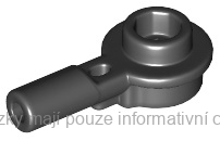 32828 Black Bar 1L with 1 x 1 Round Plate with Hollow Stud