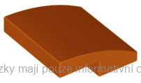15068 Dark Orange Slope, Curved 2 x 2 x 2/3
