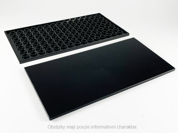 90498 Black Tile 8 x 16 with Bottom Tubes