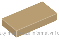 3069b Dark Tan Tile 1 x 2 with Groove