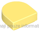 24246 Bright Light Yellow Tile, Round 1 x 1 Half Circle Extended