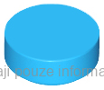 98138 Dark Azure Tile, Round 1 x 1
