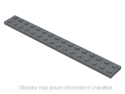 4282 Dark Bluish Gray Plate 2 x 16
