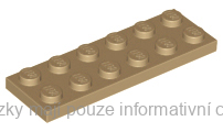 3795 Dark Tan Plate 2 x 6