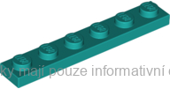 3666 Dark Turquoise Plate 1 x 6