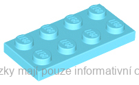 3020 Medium Azure Plate 2 x 4