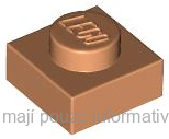 3024 Nougat Plate 1 x 1