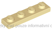 3710 Tan Plate 1 x 4