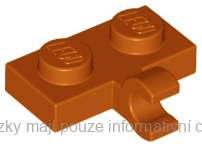 11476 Dark Orange Plate, Modified 1 x 2 with Clip on Side 