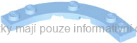 80015 Bright Light Blue Plate, Round Corner 5 x 5 with 4 x 4 Curved Cutout