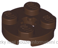 4032 Dark Brown Plate, Round 2 x 2 with Axle Hole