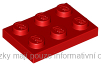 3021 Red Plate 2 x 3